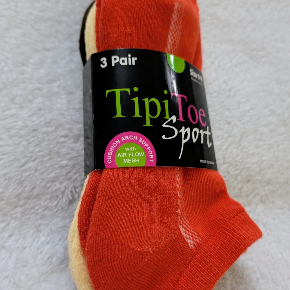 Sport Orange Socks - 3 Pair Pack